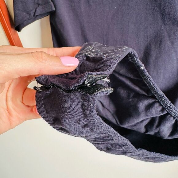 NWT PrettyLittleThing Plus Navy Logo Bodysuit – Short Sleeve – Size 16 - Picture 8 of 11